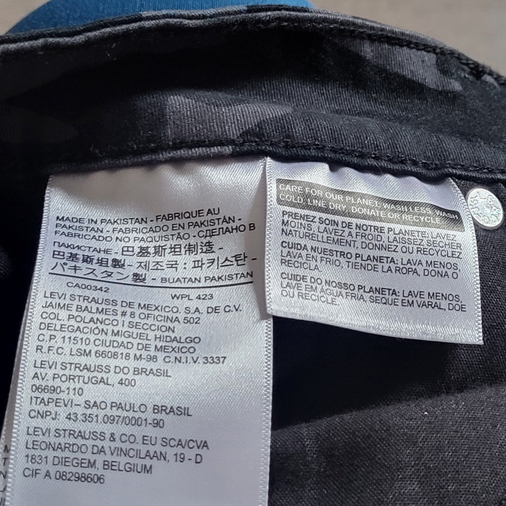 Levis 711 Skinny Jeans Womens 28 Grey Black Camouflage Mid Rise Stretch Pants - Picture 5 of 11